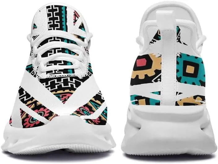 Custom Tribal Print Trainers - Breathable Lightweight Shoes for Men and Women - Personalised Walking and Running Sneakers