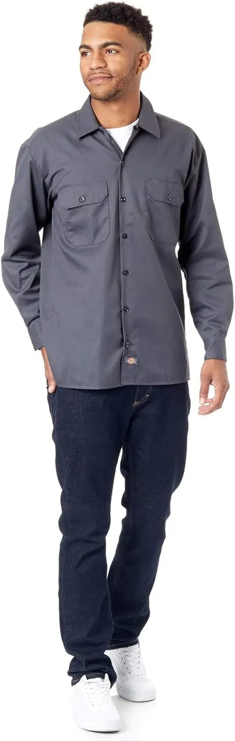 Dickies Men's Big and Tall Long Sleeve Work Shirt