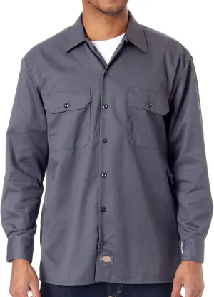 Dickies Men's Big and Tall Long Sleeve Work Shirt