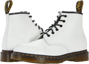 Dr. Martens® 101 Yellow Stitch Shoes for Men and Women – Leather Construction – Yellow Welt Stitch White UK 9 (US Men's 10, US Women's 11) Medium