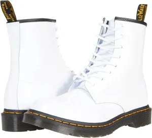 Dr. Martens womens 1460 W Patent Lamper Croc Emboss