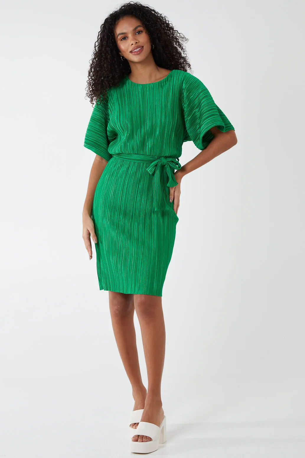 Dress Trusted by customers Pleated O-Neck Best-price offer