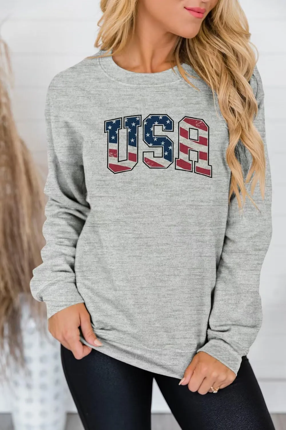 Dressmine Womens Casual Long Sleeve Graphic Tee Shirts Crew Neck Sweatshirts Pullover Tops for Women