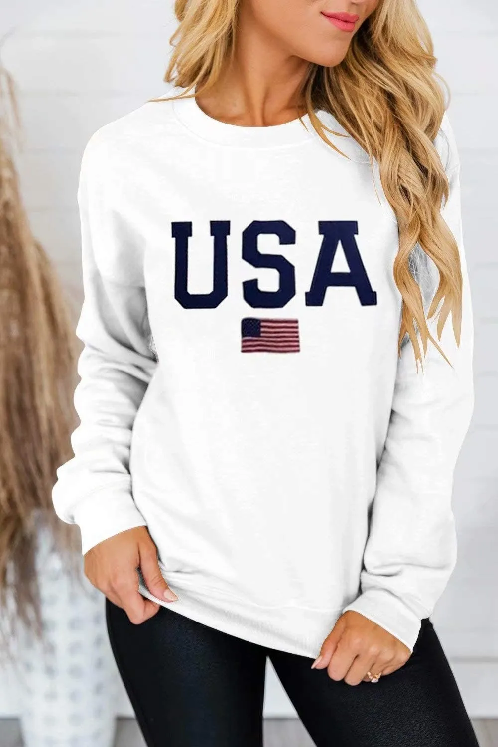 Dressmine Womens Casual Long Sleeve Graphic Tee Shirts Crew Neck Sweatshirts Pullover Tops for Women