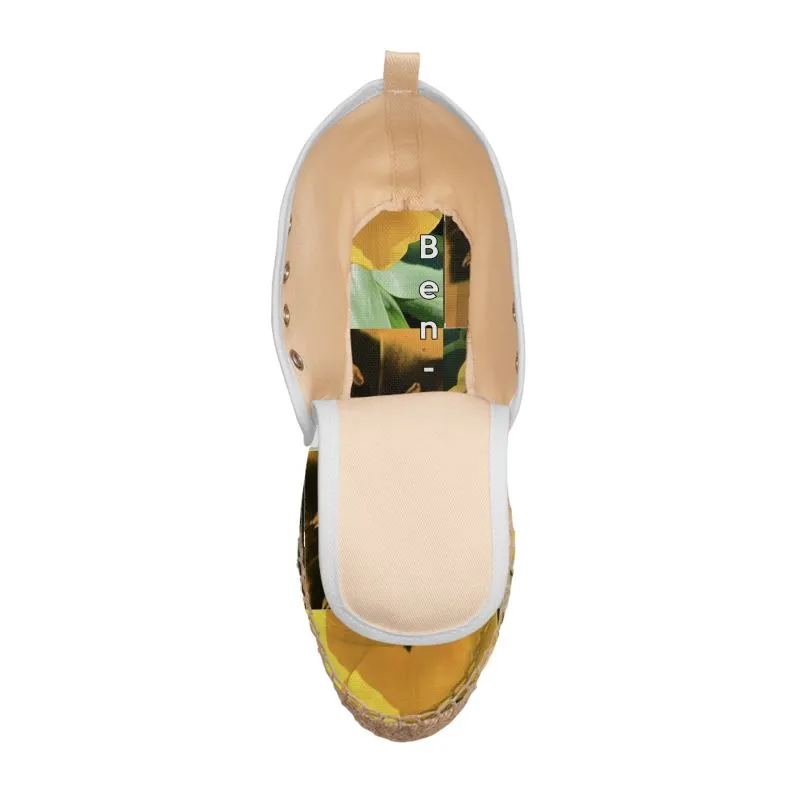'Dua Tulipa' Nero Amarillo Men's Lace Up Espadrilles