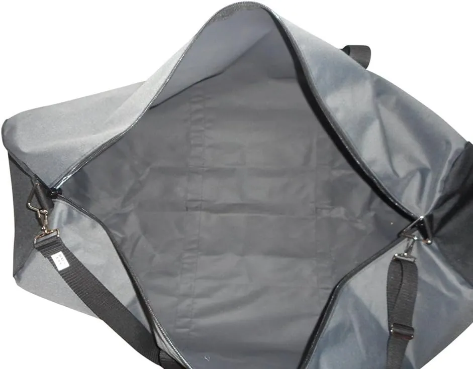 Duffle Bag Ex Extra Large 36 Inch Premium Firefighter Turnout Bag With Side Zipper Pocket Made In USA.(Gray/black)