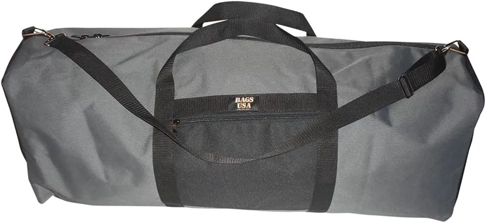 Duffle Bag Ex Extra Large 36 Inch Premium Firefighter Turnout Bag With Side Zipper Pocket Made In USA.(Gray/black)