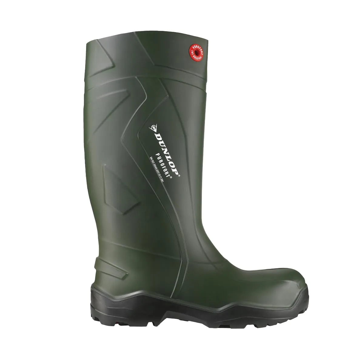 DUNLOP Protective Footwear, Purofort  Dark Green/Black, Minimize Foot Fatigue, Ease of Movement, Premium Insole, D760933.41, Size 8 US