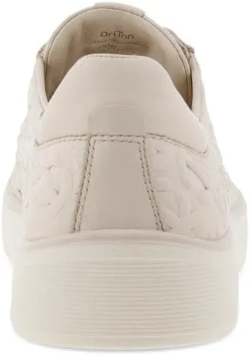 ECCO Street Tray Limestone Leather Regular Women's Wave Casual Sneakers