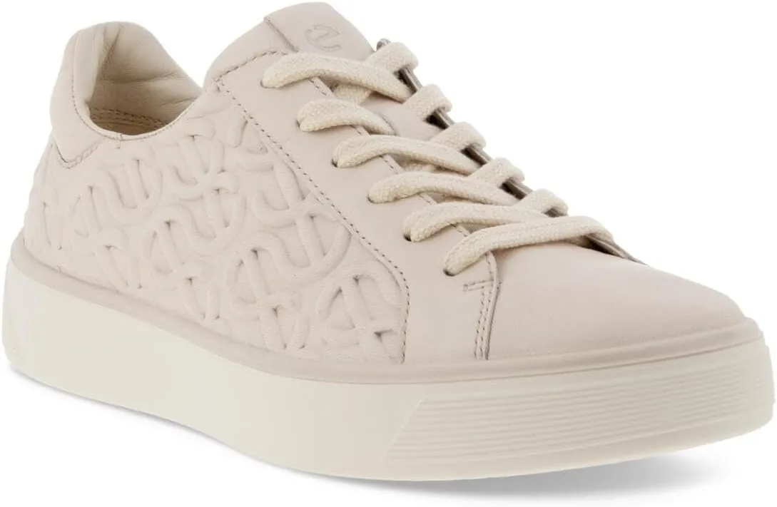 ECCO Street Tray Limestone Leather Regular Women's Wave Casual Sneakers