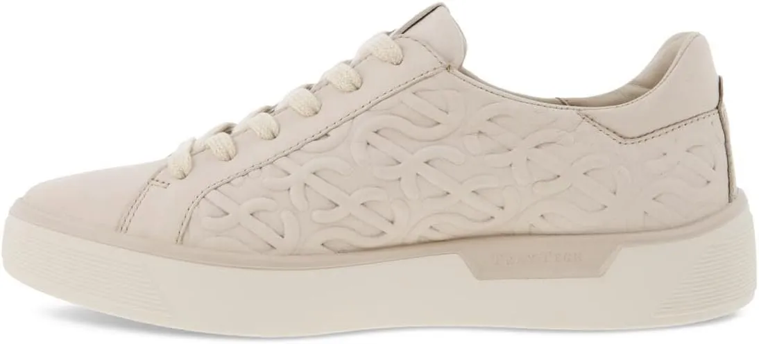 ECCO Street Tray Limestone Leather Regular Women's Wave Casual Sneakers