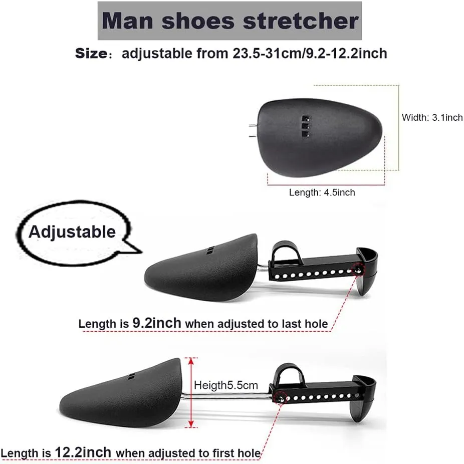 EchoDone 10 Pairs Plastic Shoe Tree Stretcher Shaper for Men