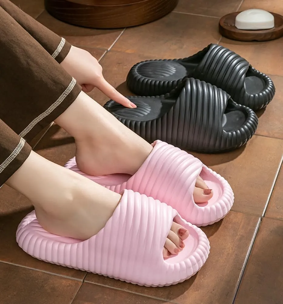 Epsion 2025 Pillow Slippers for Women Men House Slides Casual Indoor Shower Sandals Beach Cushioned Thick Sole
