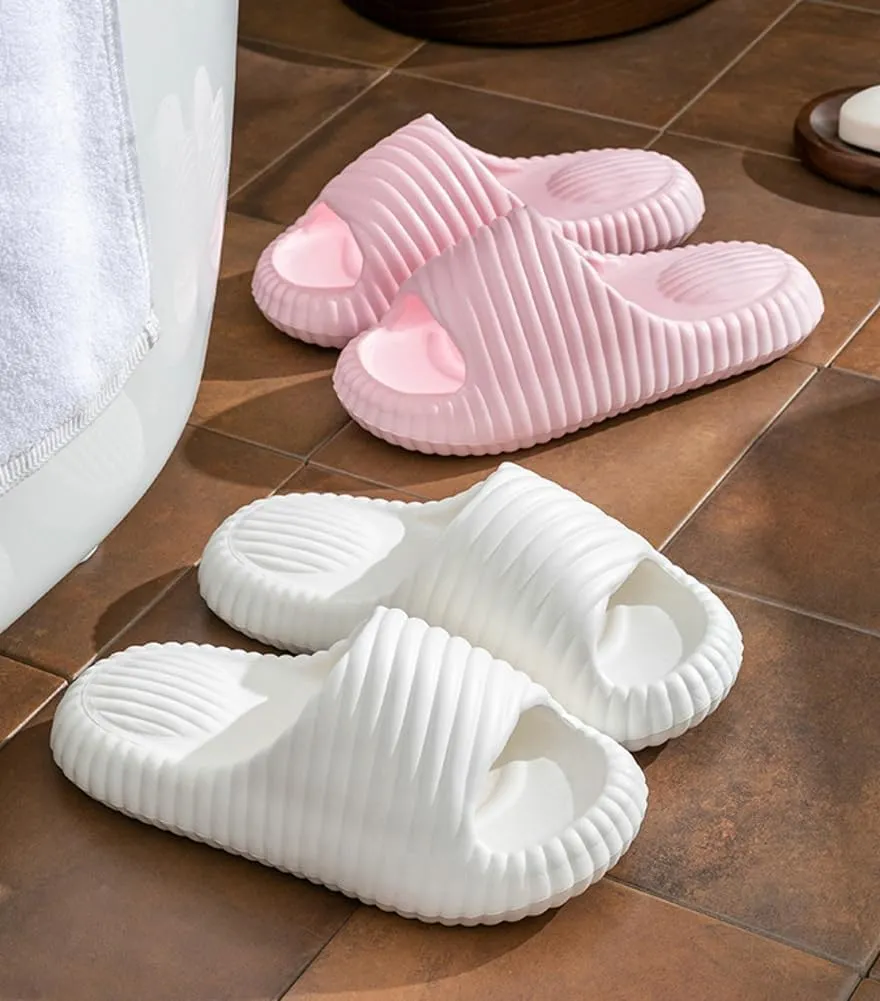 Epsion 2025 Pillow Slippers for Women Men House Slides Casual Indoor Shower Sandals Beach Cushioned Thick Sole