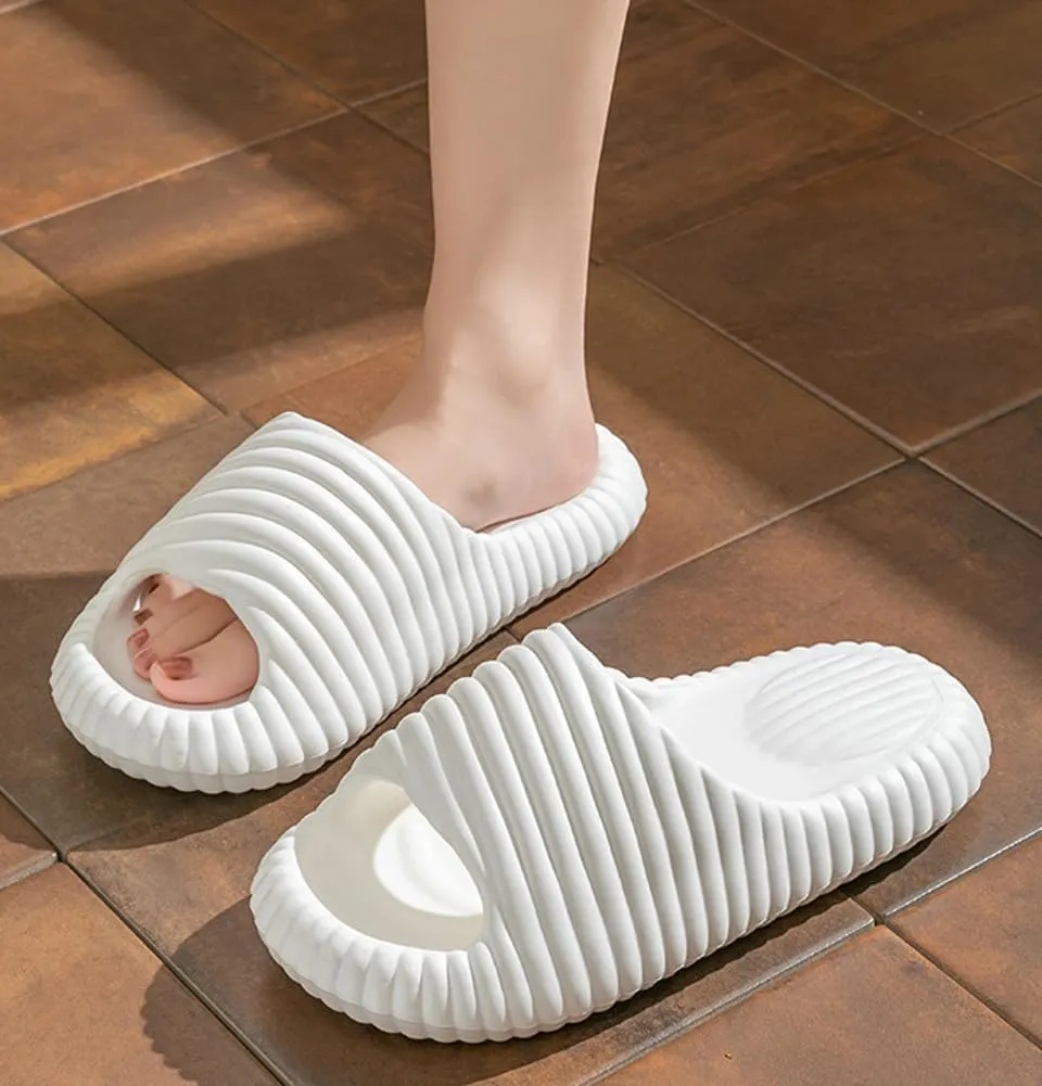 Epsion 2025 Pillow Slippers for Women Men House Slides Casual Indoor Shower Sandals Beach Cushioned Thick Sole