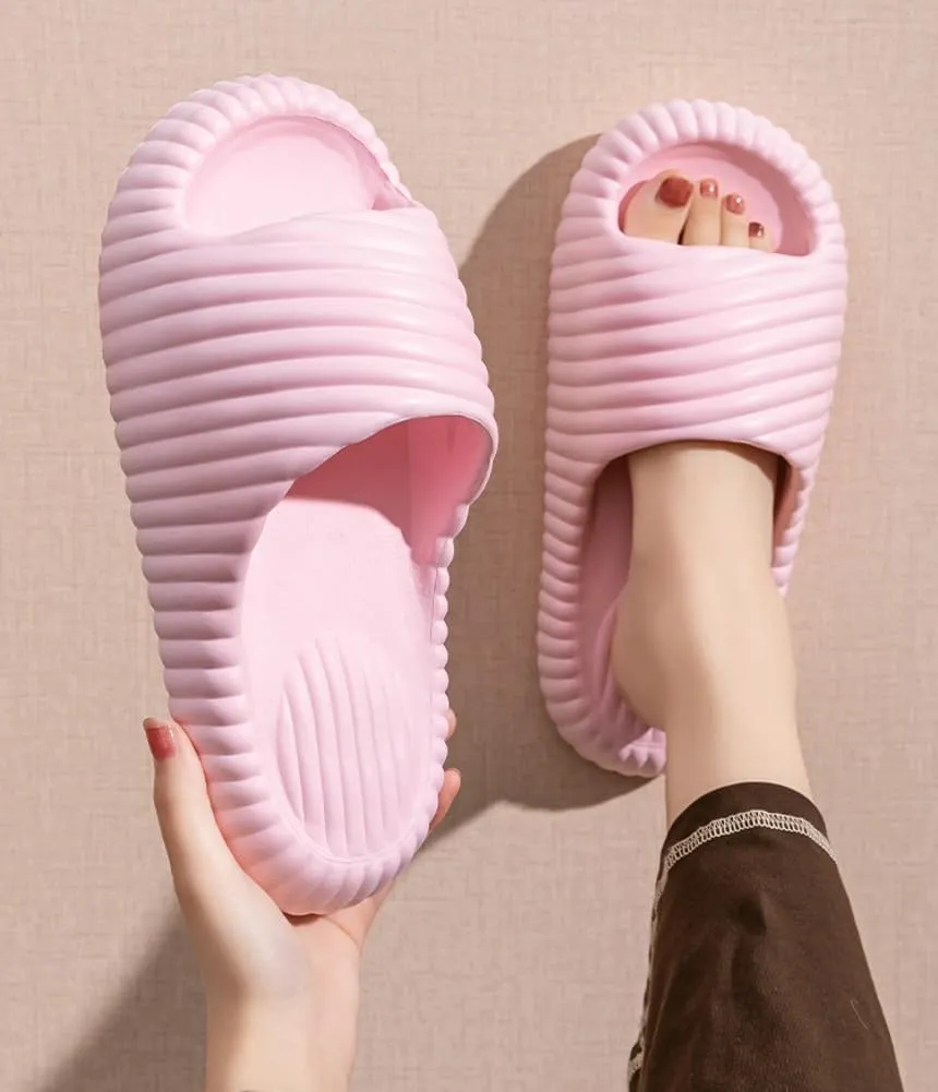 Epsion 2025 Pillow Slippers for Women Men House Slides Casual Indoor Shower Sandals Beach Cushioned Thick Sole