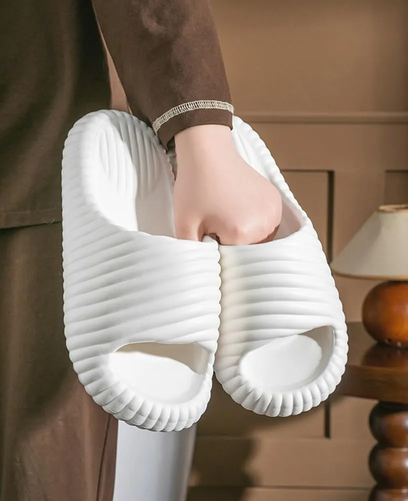 Epsion 2025 Pillow Slippers for Women Men House Slides Casual Indoor Shower Sandals Beach Cushioned Thick Sole