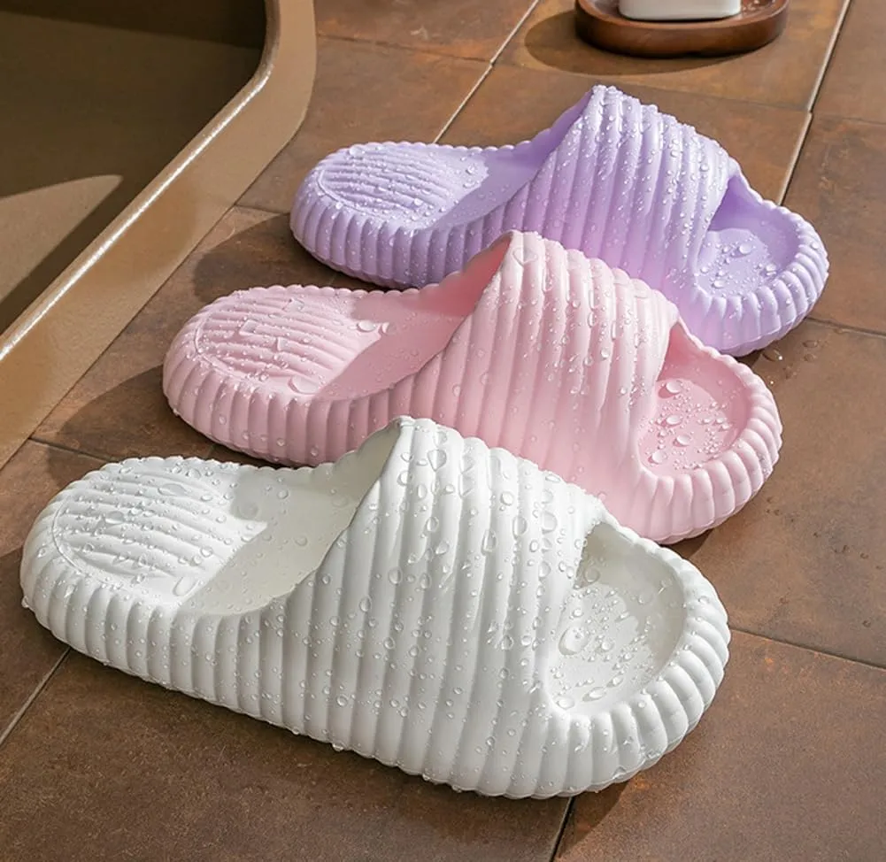 Epsion 2025 Pillow Slippers for Women Men House Slides Casual Indoor Shower Sandals Beach Cushioned Thick Sole
