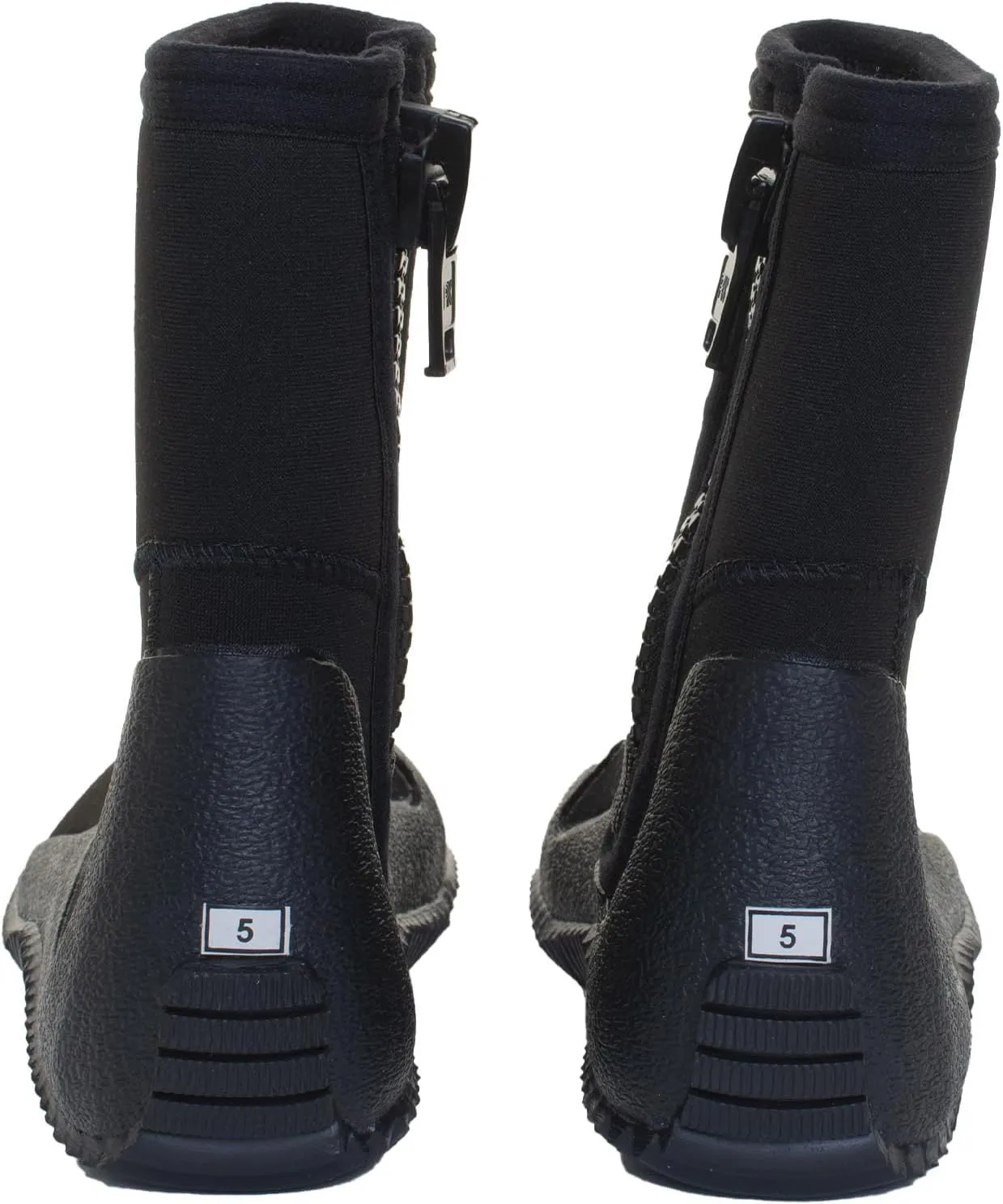 EVO 5MM Tall Neoprene Boots for Snorkeling, Scuba Diving, Surfing, Anti-Slip Unisex Wetsuit Boots for Water Sports, 5MM High Top Dive Boots in Men's Sizes