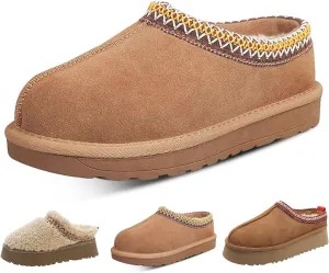 Fashion Platform Slippers for kids Fur Fleece Lined Short Ankle Boot boy girl Comfortable Warm Outdoor Indoor Home Non slip fuzzy big Little Kid Mini Boots