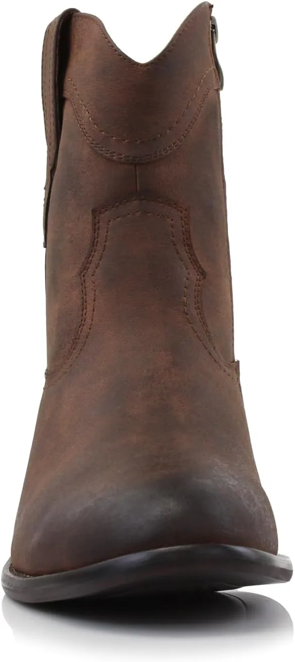Ferro Aldo Alejandro MFA606326 Mens Memory Foam Casual High Western Buckle Strap Ankle Dress Boots