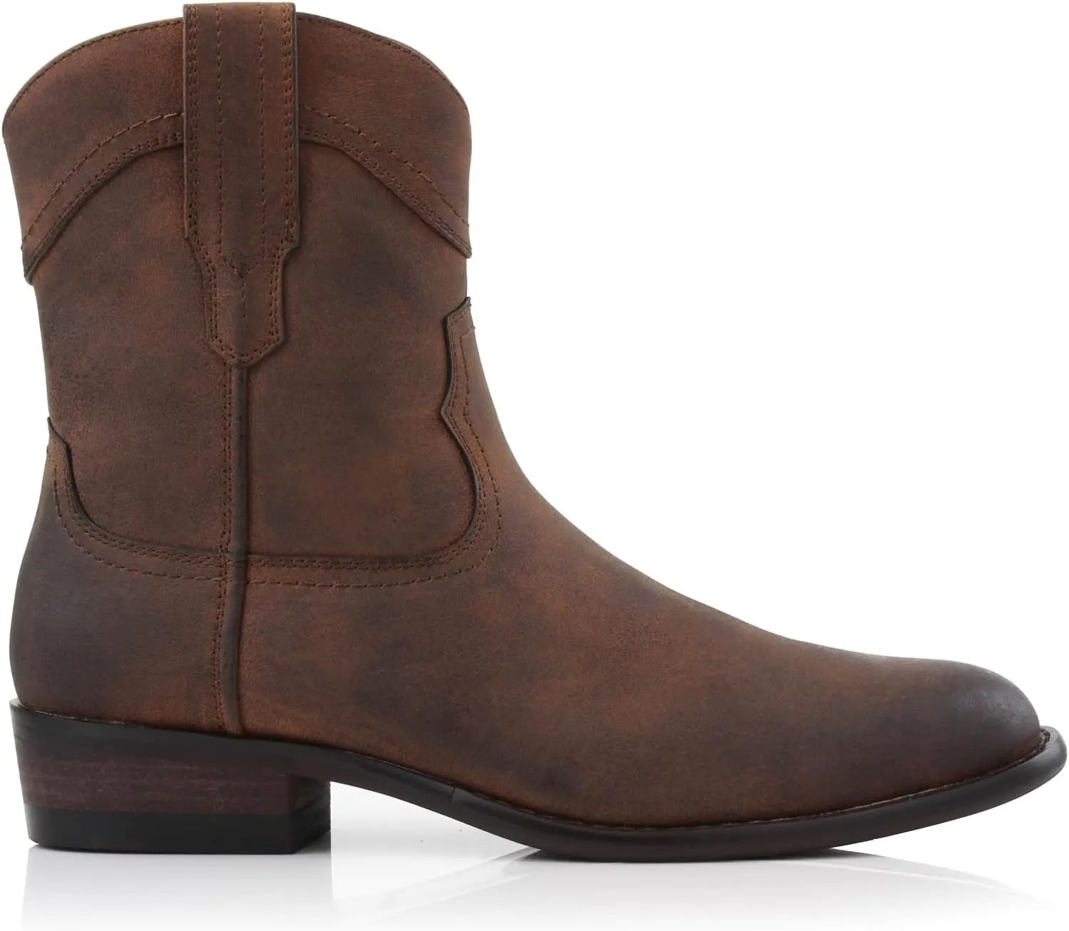 Ferro Aldo Alejandro MFA606326 Mens Memory Foam Casual High Western Buckle Strap Ankle Dress Boots