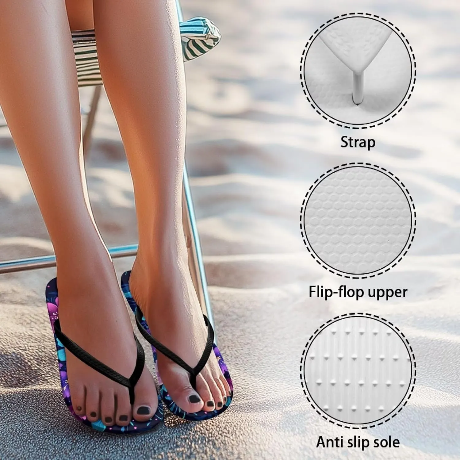 Flip Flops for Women Beach Sandals Fashion Summer Outfits Hawaii Trip Essentials