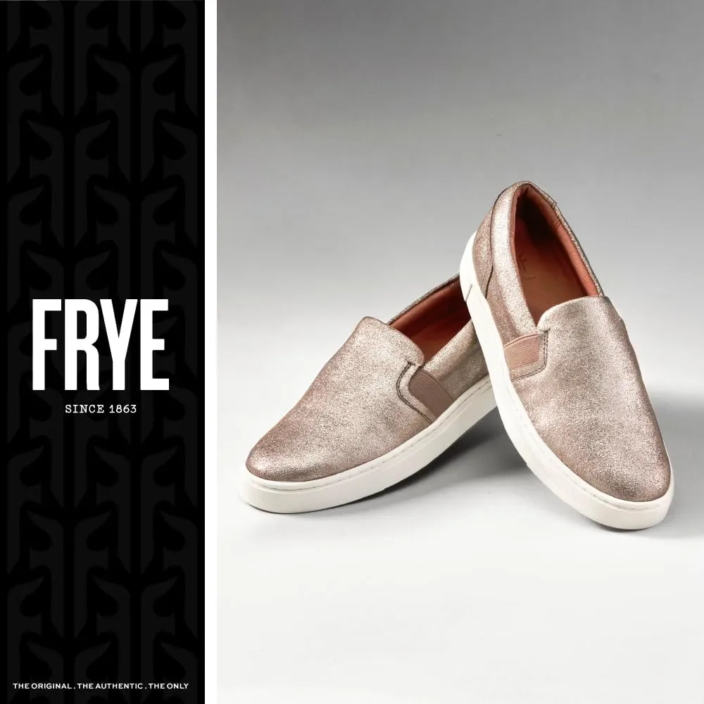 Frye Ivy Slip-On Shoes for Women Featuring Soft Leather with Thick Rubber Outsole, Removable Molded Footbed, and Padded Collar and Vamp