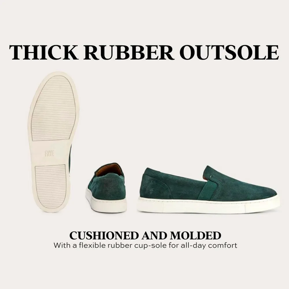 Frye Ivy Slip-On Shoes for Women Featuring Soft Leather with Thick Rubber Outsole, Removable Molded Footbed, and Padded Collar and Vamp