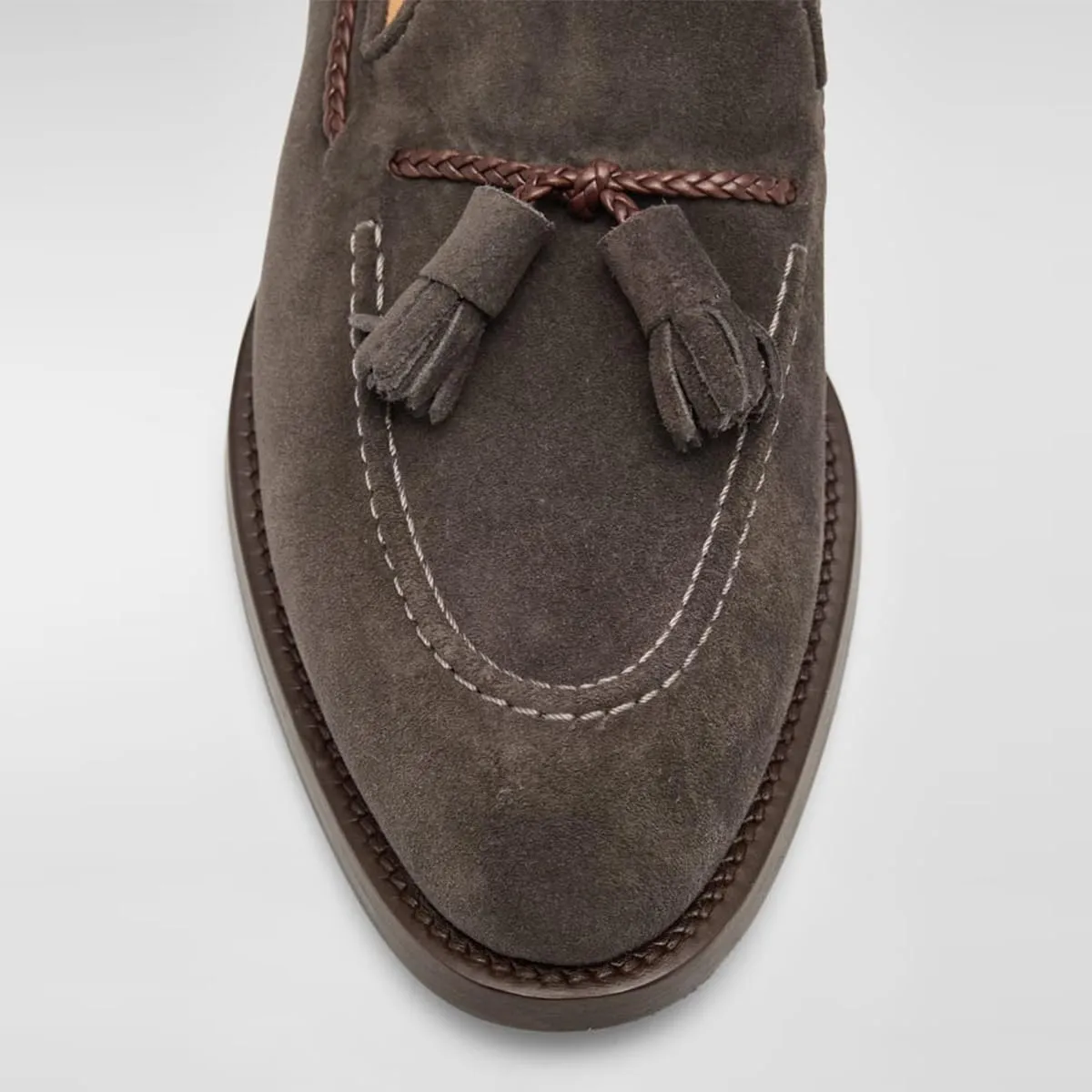 FSJ Men's Retro Round Toe Tassel Loafers Suede Fashion Casual Slip-On Flats Comfortable Driving Luxury Wedding Prom Moccasin Shoes Size 4-16 US