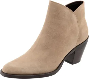FSJ Women Low Chunky Stacked Heel Ankle Boots Closed Toe Split Shaft Booties with Side Zipper Stylish Casual Shoes Size 4-16 US