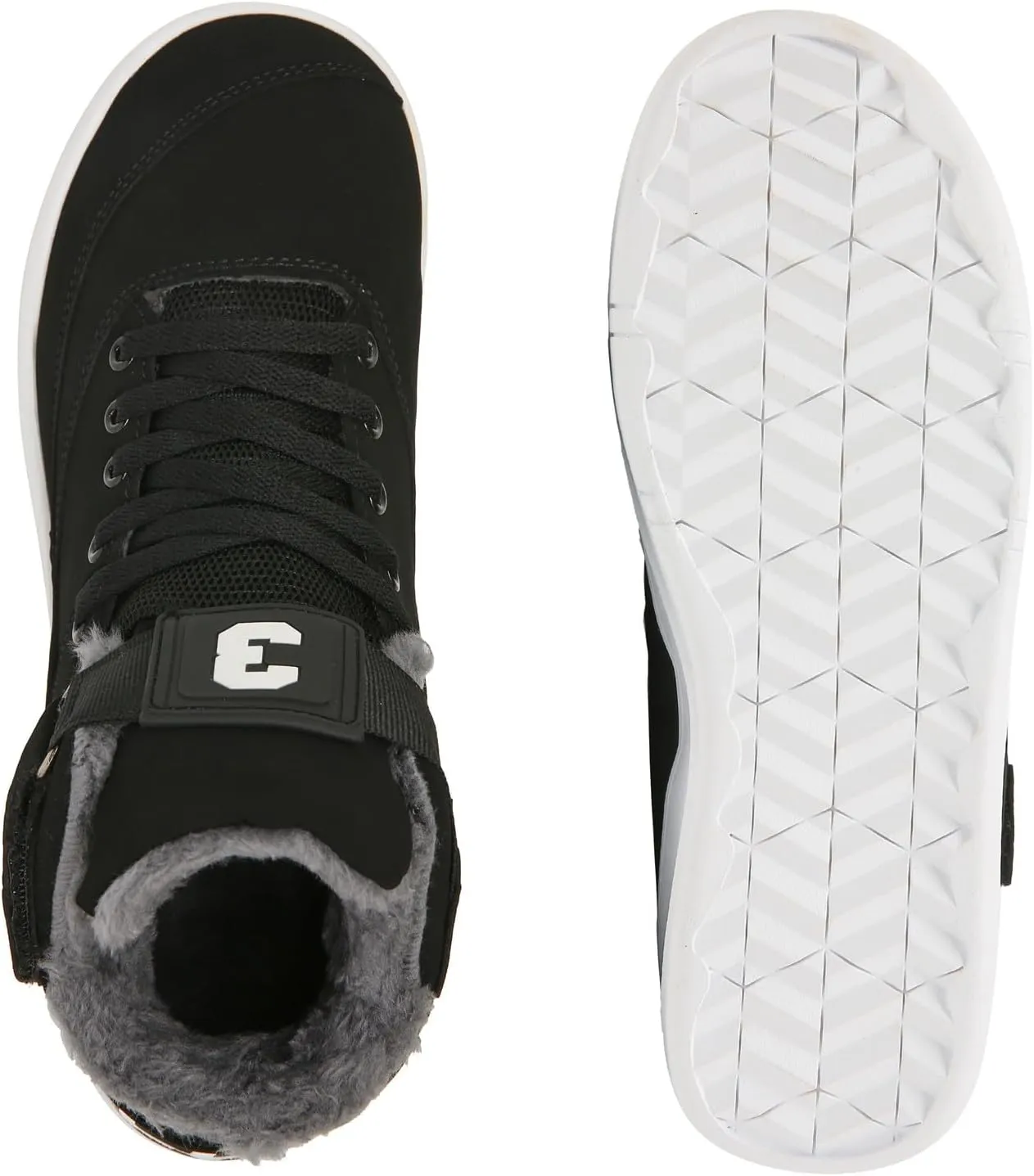 FZUU Men's Fashion High Top Leather Street Sneakers Sports Casual Shoes