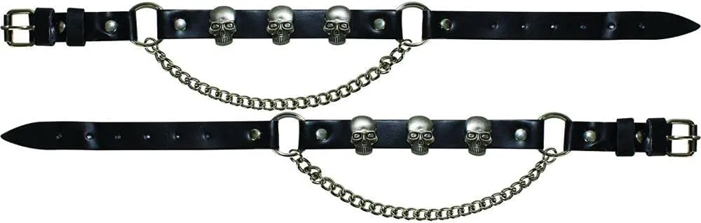 GARGOYLE BELLS Adjustable Fashion Boot Chains, Biker Boots Decoration Chains, Comes in a set of 2