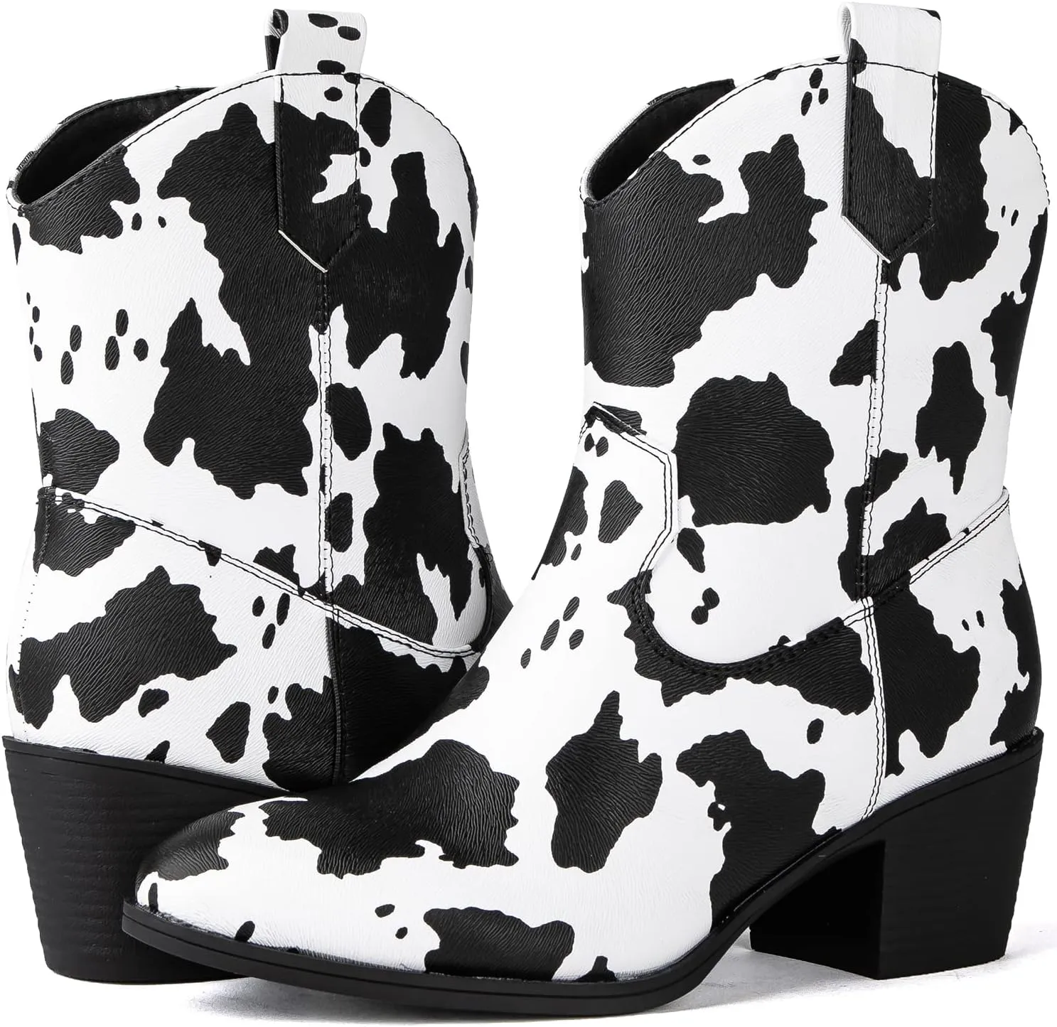 GLOBALWIN Women's The Western Wear Fashion Cowboy Cowgirl Free Birds Country Concert Disco Outfits Low Heel Walking Boots For Ladies