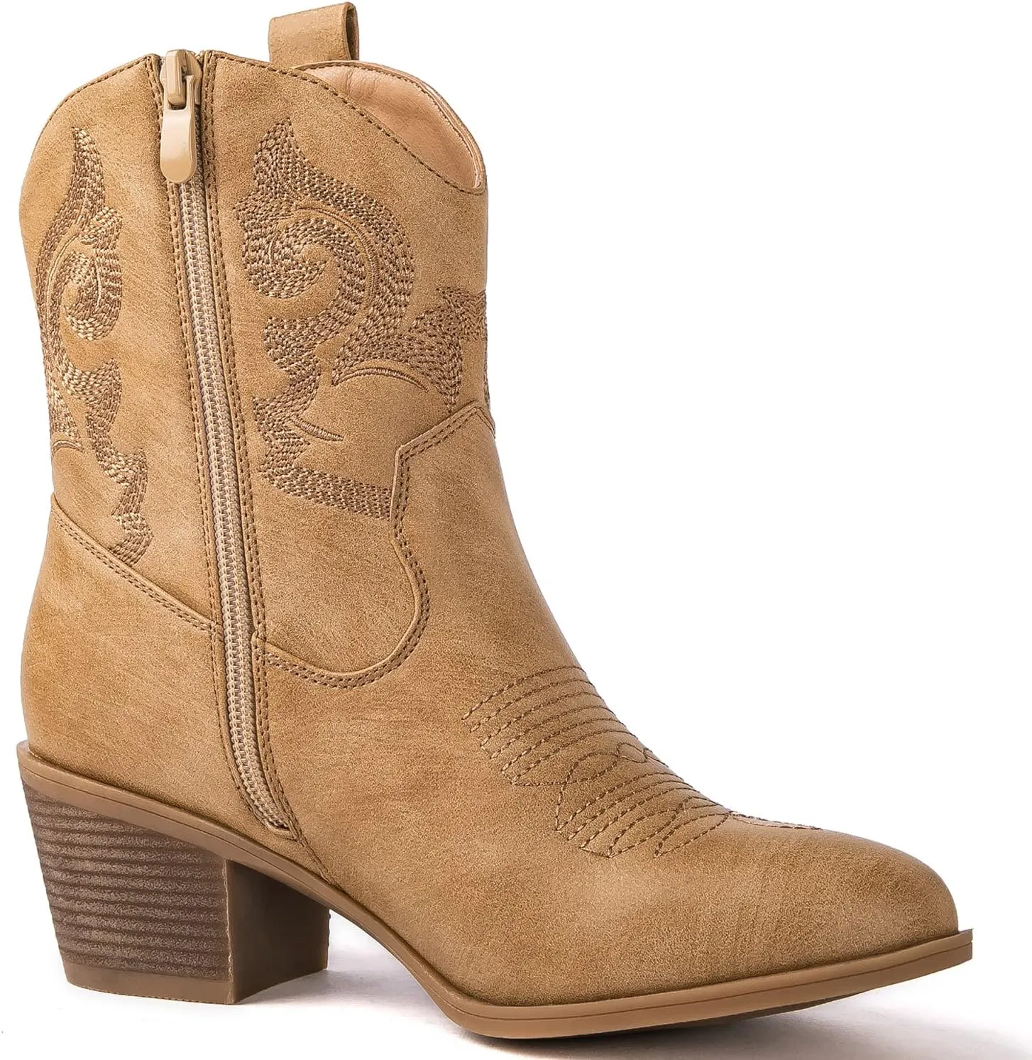 GLOBALWIN Women's The Western Wear Fashion Cowboy Cowgirl Free Birds Country Concert Disco Outfits Low Heel Walking Boots For Ladies
