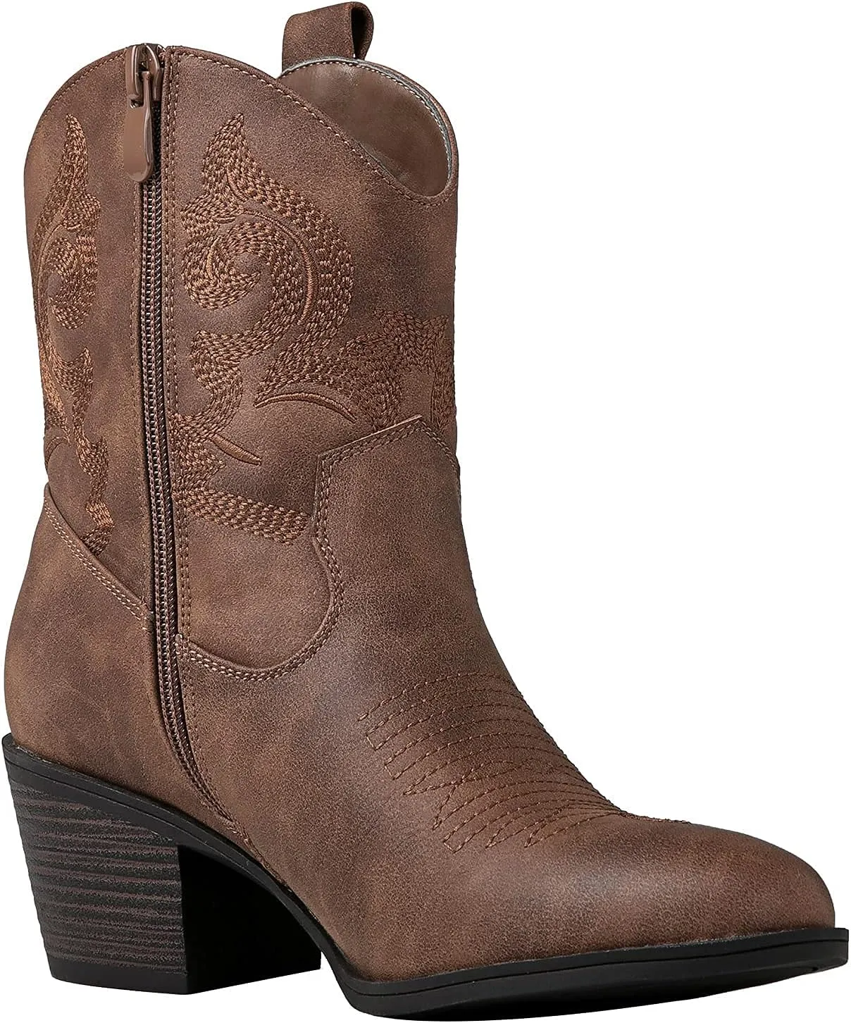 GLOBALWIN Women's The Western Wear Fashion Cowboy Cowgirl Free Birds Country Concert Disco Outfits Low Heel Walking Boots For Ladies