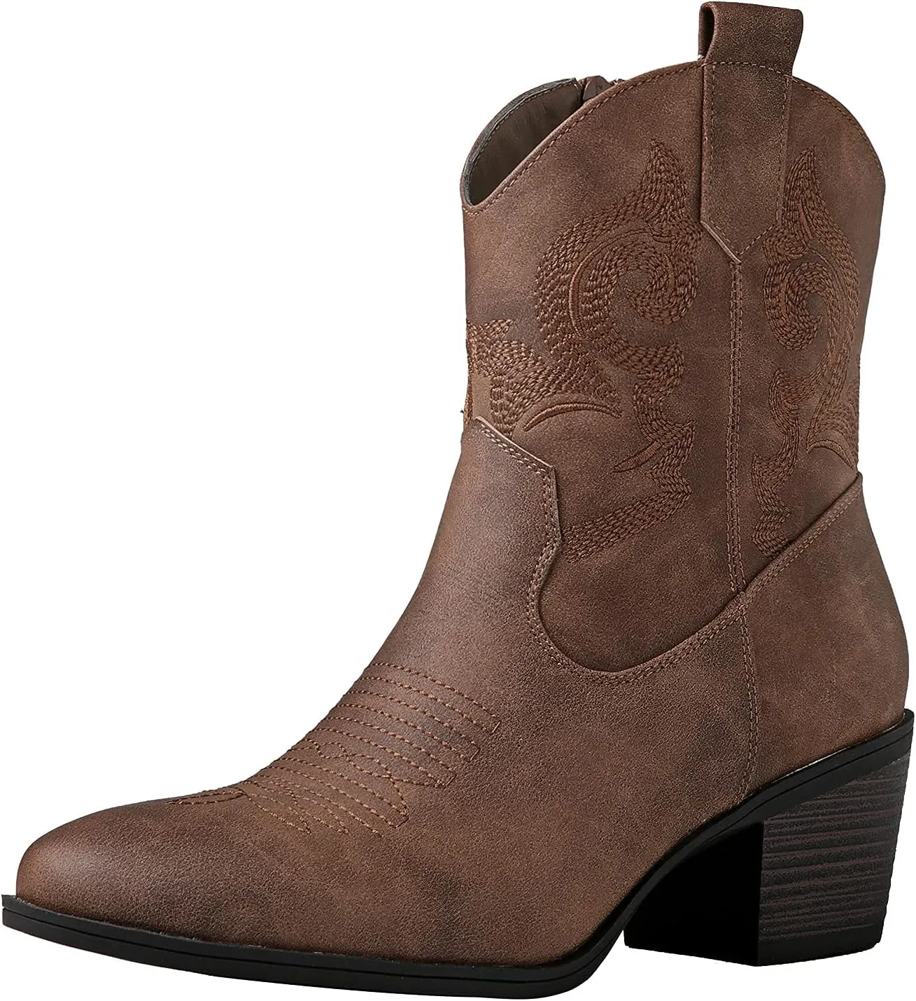 GLOBALWIN Women's The Western Wear Fashion Cowboy Cowgirl Free Birds Country Concert Disco Outfits Low Heel Walking Boots For Ladies