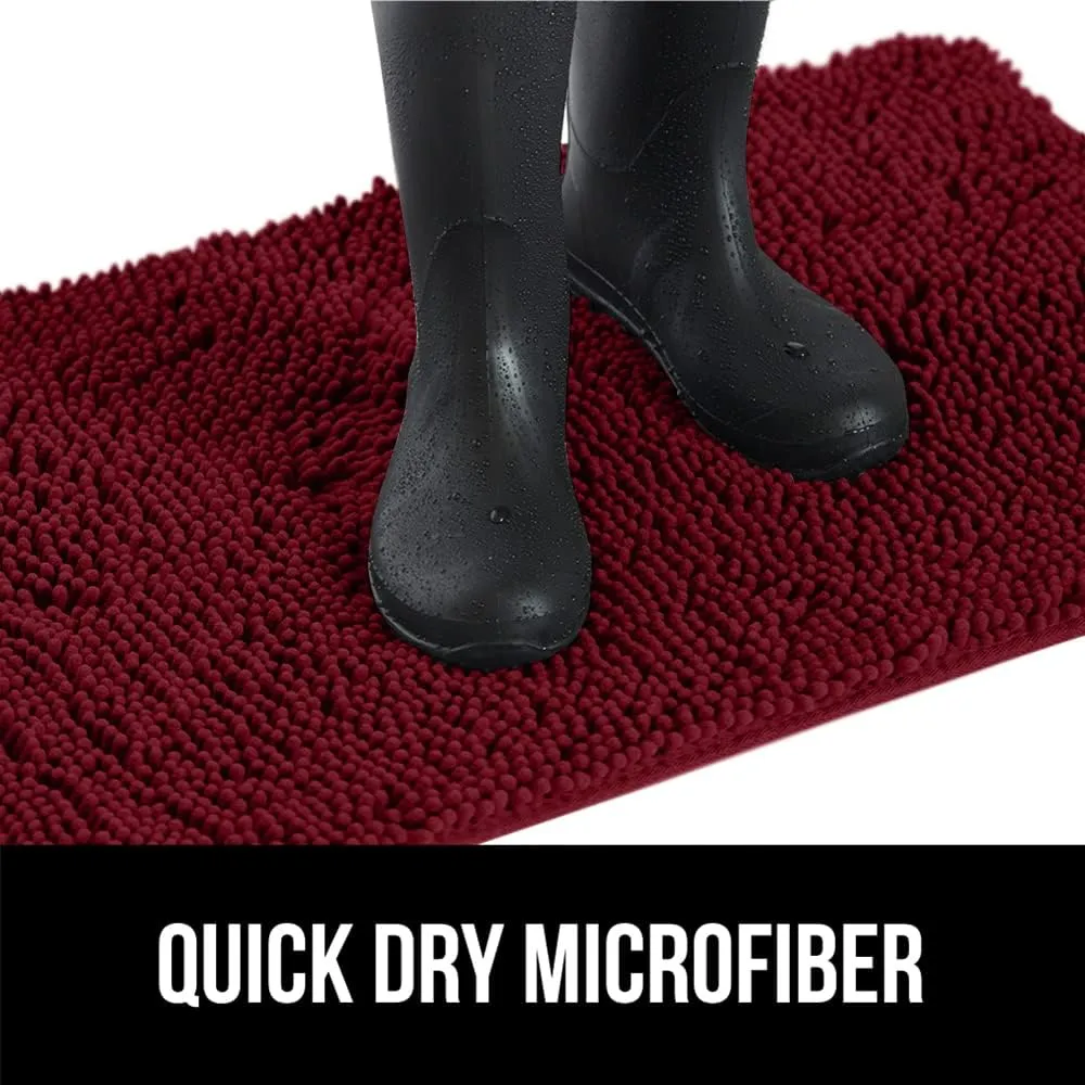 GORILLA GRIP Ultra Absorbent Grippy Doormat for Muddy Dog Paws, 60x36 Machine Washable Soakstopper Rugs Cleaner Floors, Bed Mat for Dirty Dogs, Indoor Entrance Door Rug Pet Bed Mats Burgundy