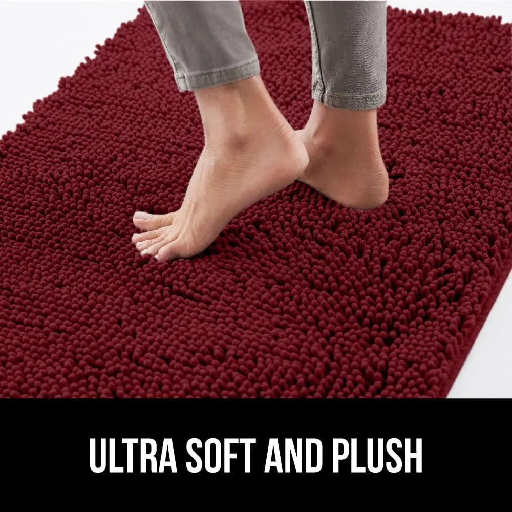 GORILLA GRIP Ultra Absorbent Grippy Doormat for Muddy Dog Paws, 60x36 Machine Washable Soakstopper Rugs Cleaner Floors, Bed Mat for Dirty Dogs, Indoor Entrance Door Rug Pet Bed Mats Burgundy