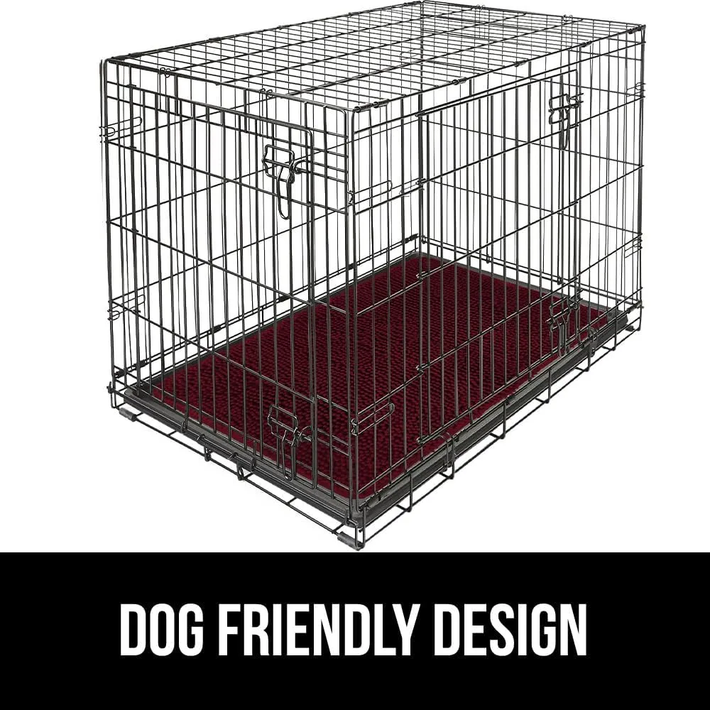 GORILLA GRIP Ultra Absorbent Grippy Doormat for Muddy Dog Paws, 60x36 Machine Washable Soakstopper Rugs Cleaner Floors, Bed Mat for Dirty Dogs, Indoor Entrance Door Rug Pet Bed Mats Burgundy