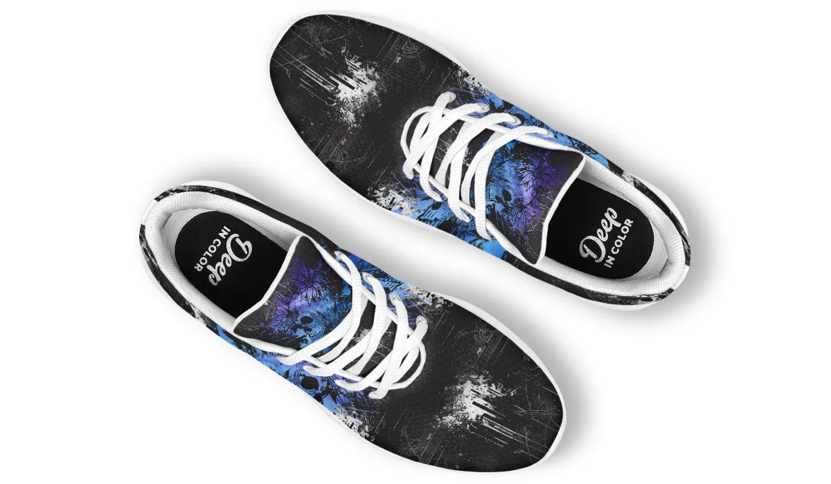 Grunge Flower Skull Sneakers