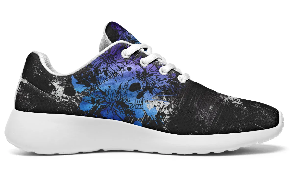 Grunge Flower Skull Sneakers