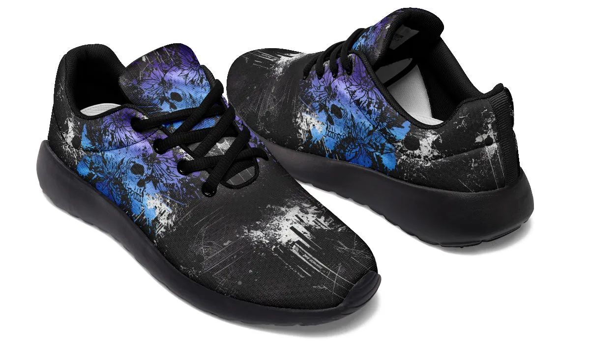 Grunge Flower Skull Sneakers