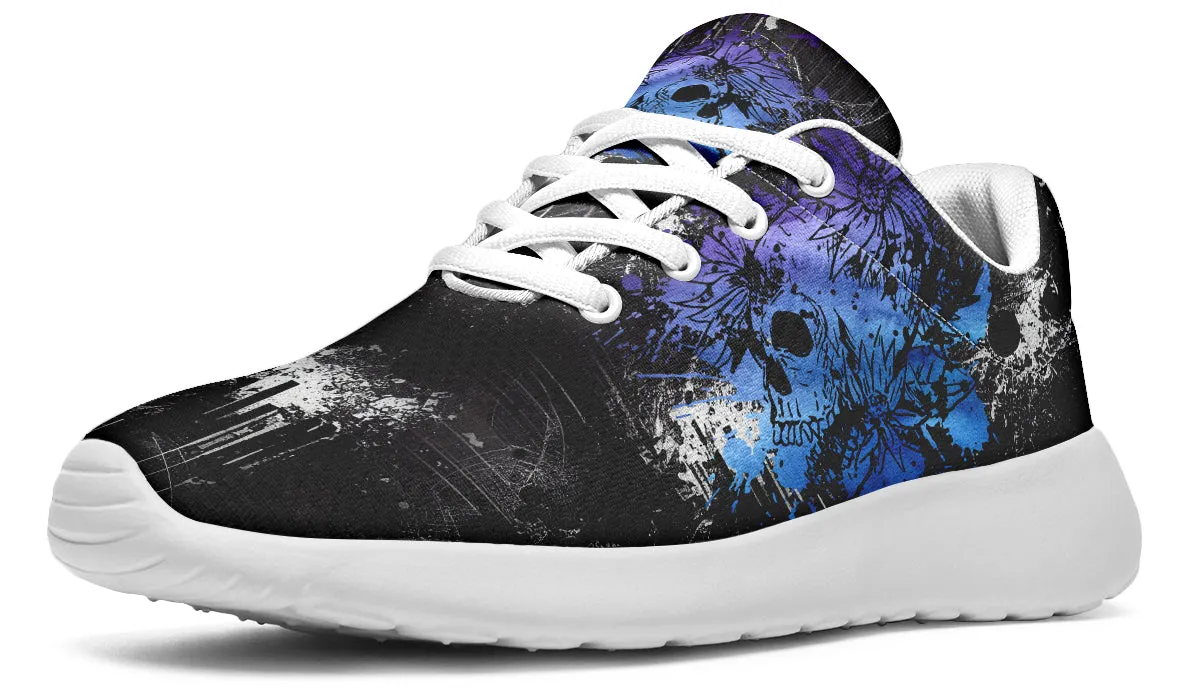 Grunge Flower Skull Sneakers