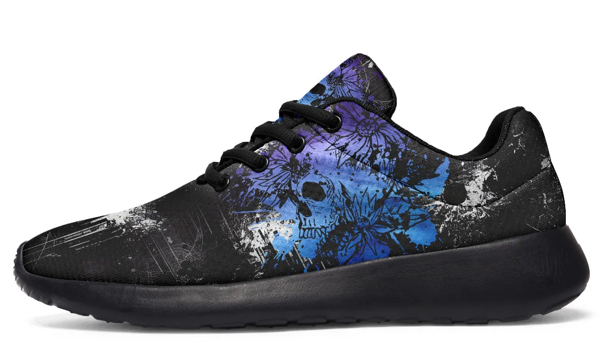 Grunge Flower Skull Sneakers