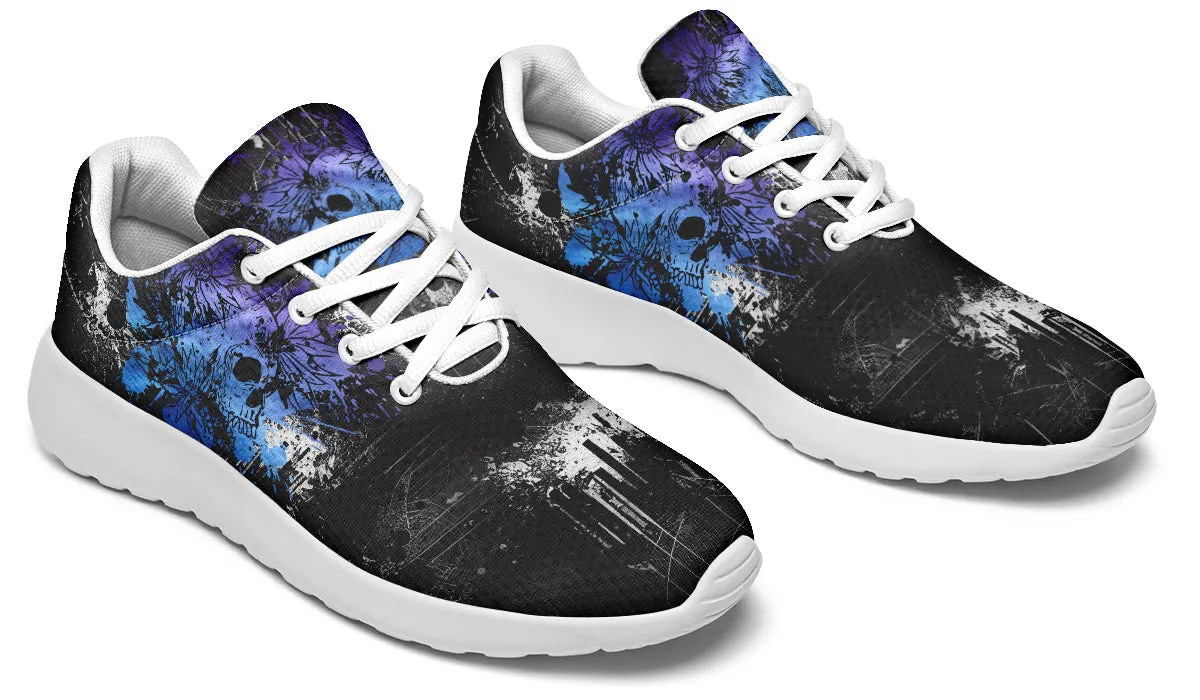 Grunge Flower Skull Sneakers