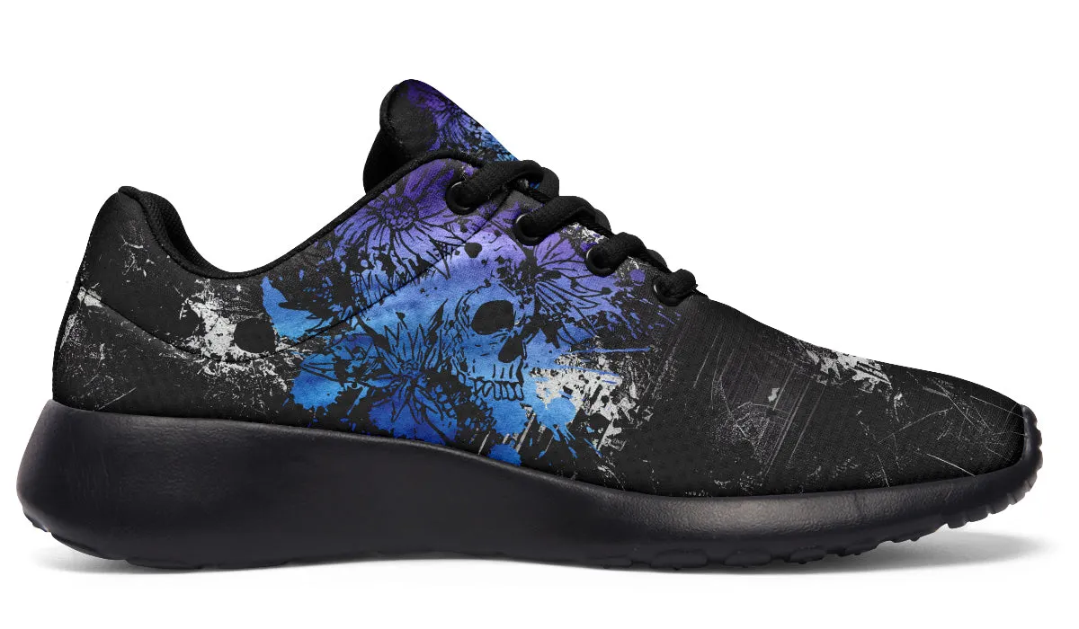 Grunge Flower Skull Sneakers