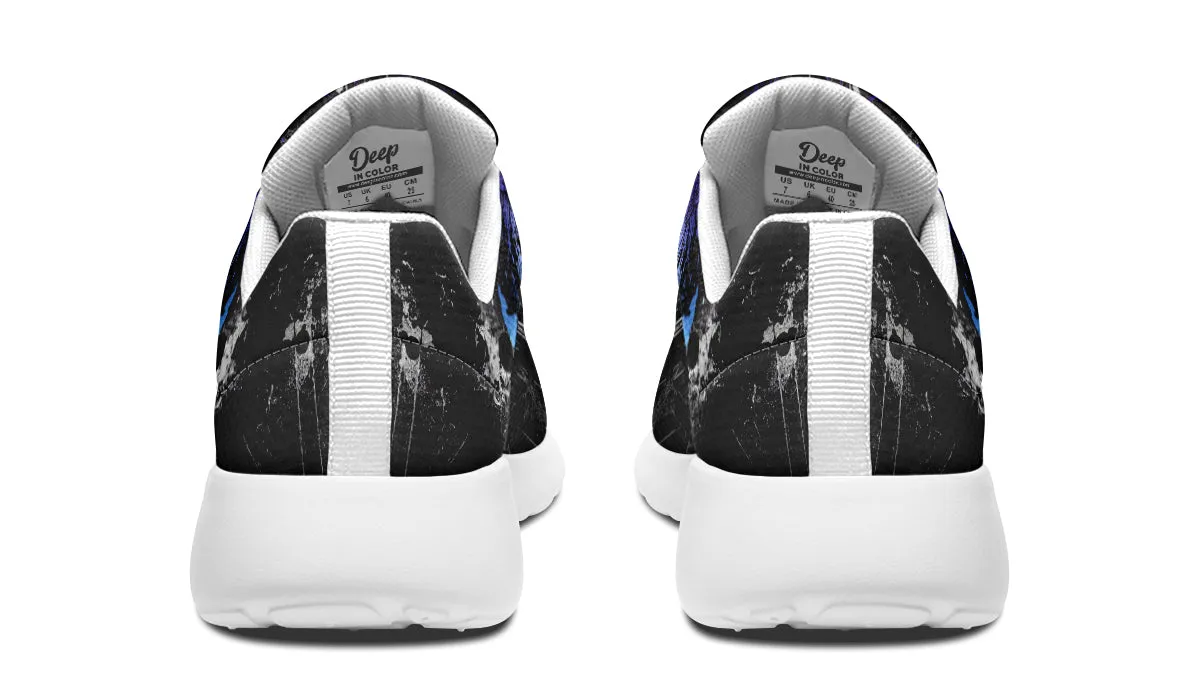 Grunge Flower Skull Sneakers