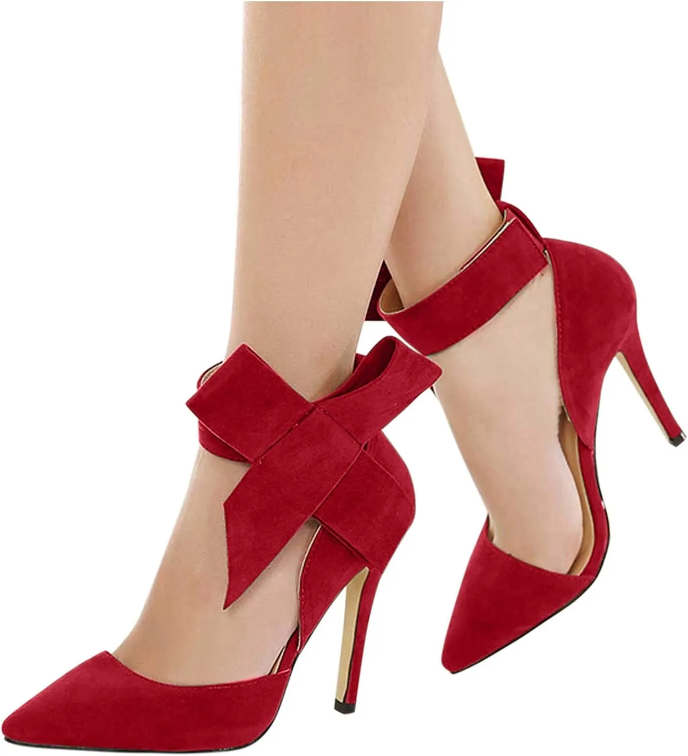 Heels Fashion Pointed Big Temperament Summer Bow Color Solid High Ladies Women's sandals Woman Summer Sandals