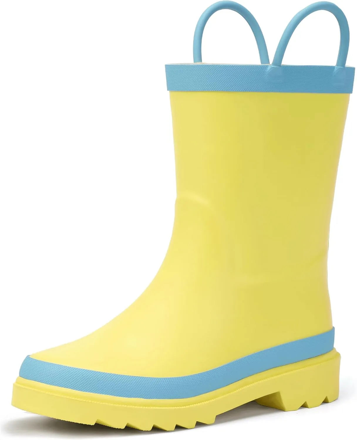 Hehainom Toddler Kids Rain Boots for Boys Girls Waterproof Easy-on Handles Rainboots